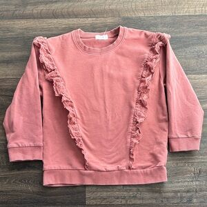 Jamie Kay Ruffled Pink Sweater 8